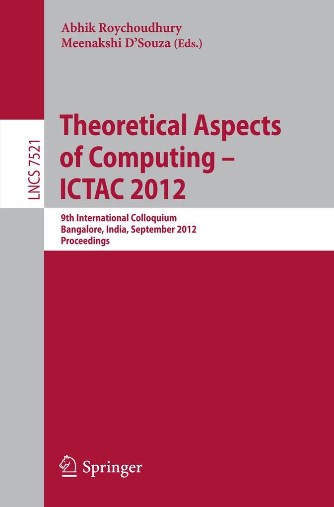 Produktbild: Theoretical Aspects of Computing - ICTAC 2012