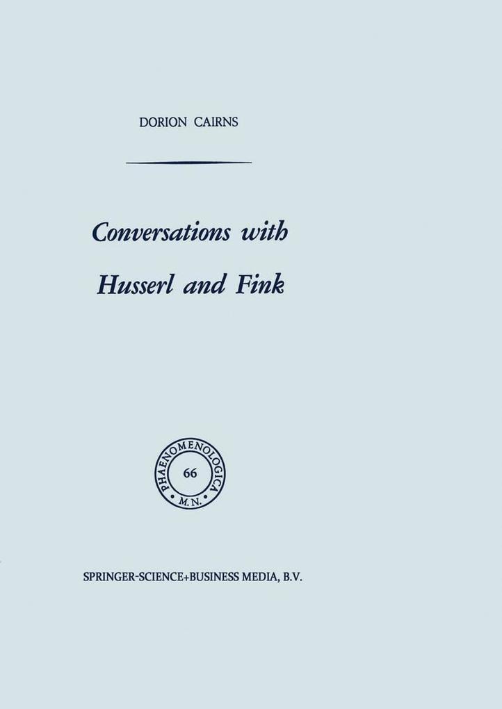 Produktbild: Conversations with Husserl and Fink | Dorion Cairns