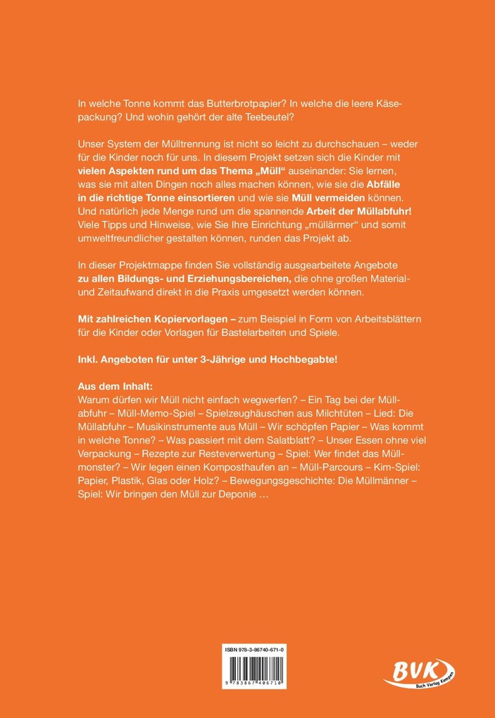Weitere Ansicht: Kita aktiv Projektmappe Müll | Teresa Zabori