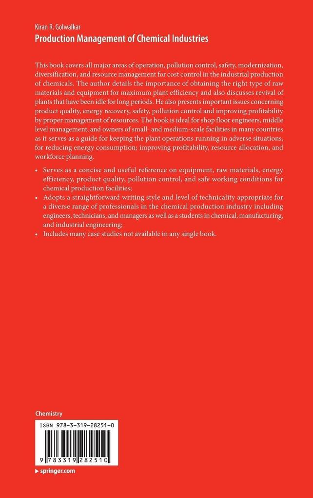 Weitere Ansicht: Production Management of Chemical Industries | Kiran R. Golwalkar