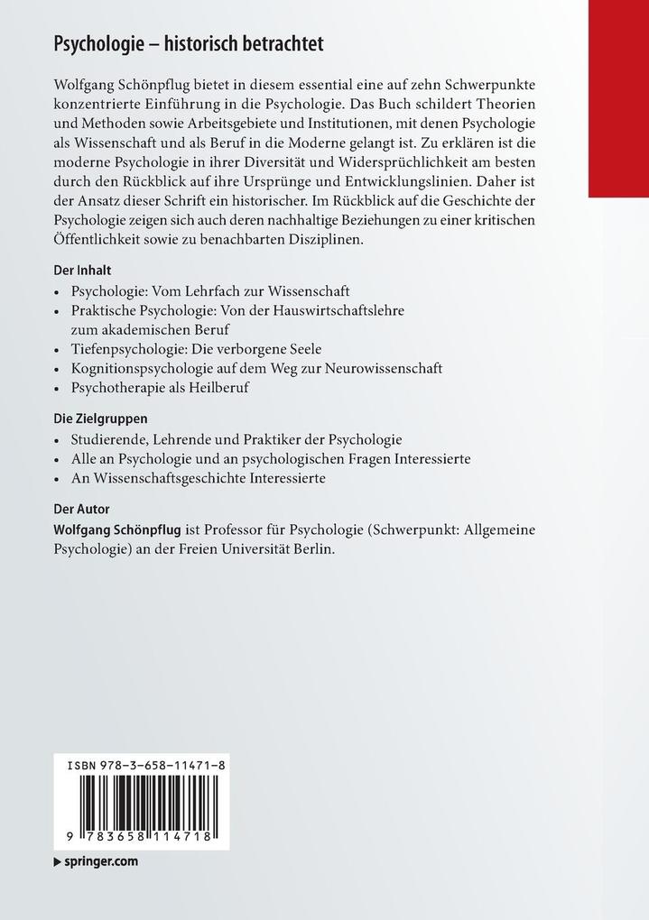 Weitere Ansicht: Psychologie - historisch betrachtet | Wolfgang Schönpflug