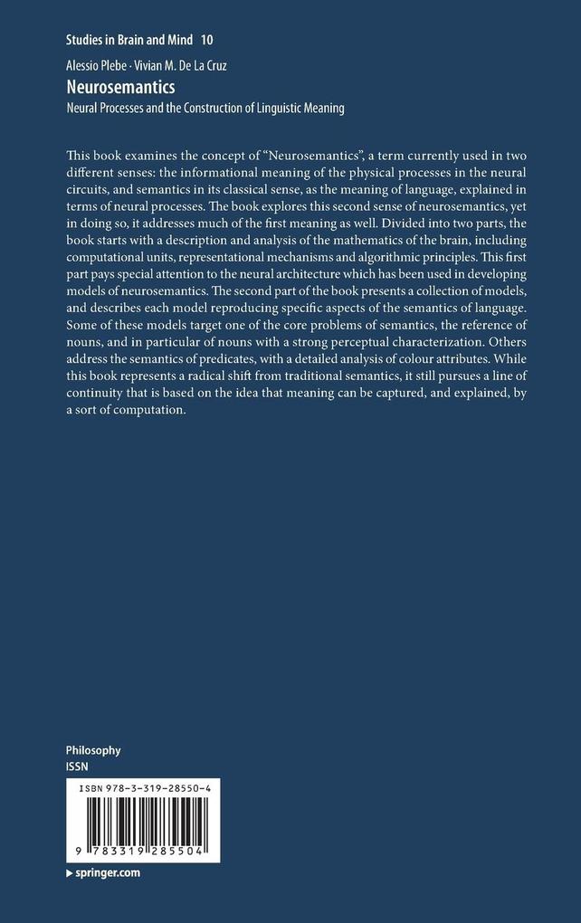 Weitere Ansicht: Neurosemantics | Alessio Plebe, Vivian M. De La Cruz