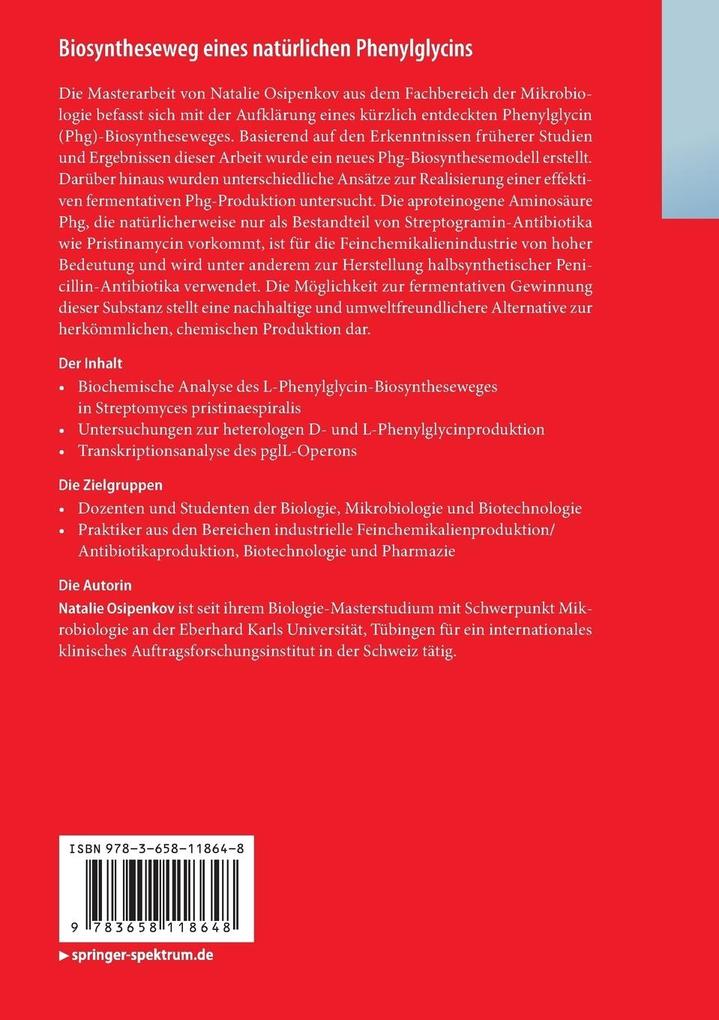 Weitere Ansicht: Biosyntheseweg eines natürlichen Phenylglycins | Natalie Osipenkov