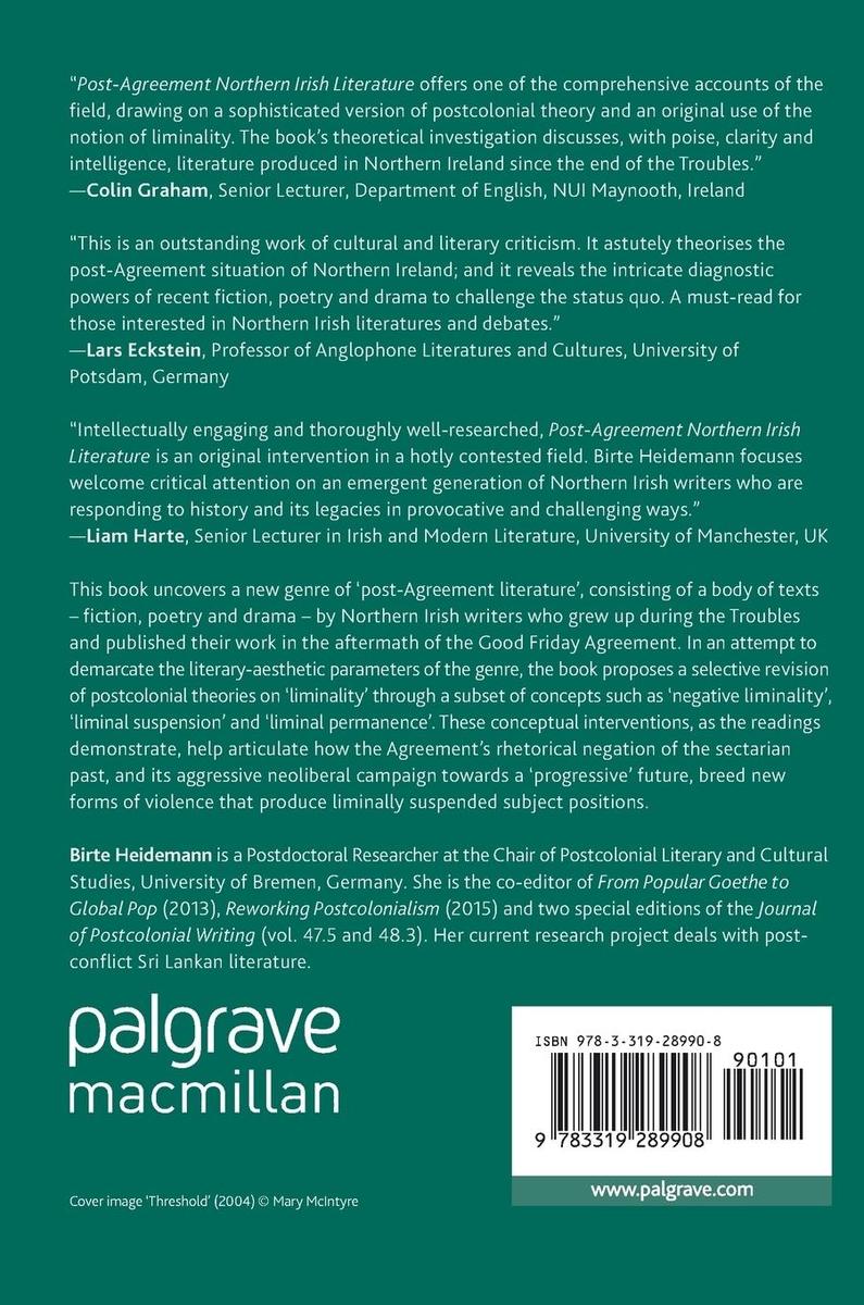 Weitere Ansicht: Post-Agreement Northern Irish Literature | Birte Heidemann
