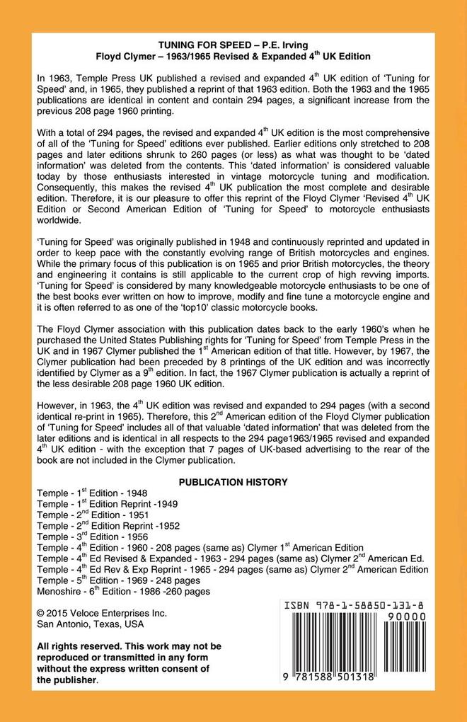 Weitere Ansicht: Tuning for Speed | P. E. Irving