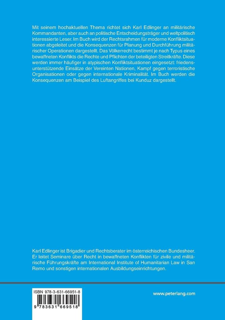 Weitere Ansicht: Die völkerrechtliche Klassifizierung bewaffneter Konflikte | Karl Edlinger