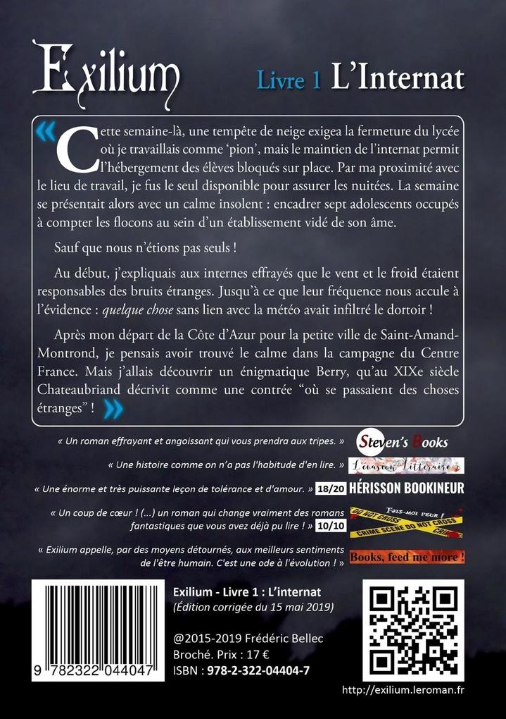 Weitere Ansicht: Exilium - Livre 1 : L'Internat | Frédéric Bellec