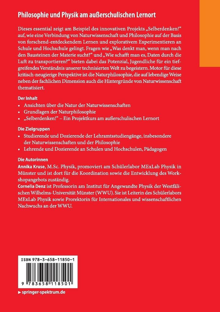 Weitere Ansicht: Philosophie und Physik am außerschulischen Lernort | Annika Kruse, Cornelia Denz