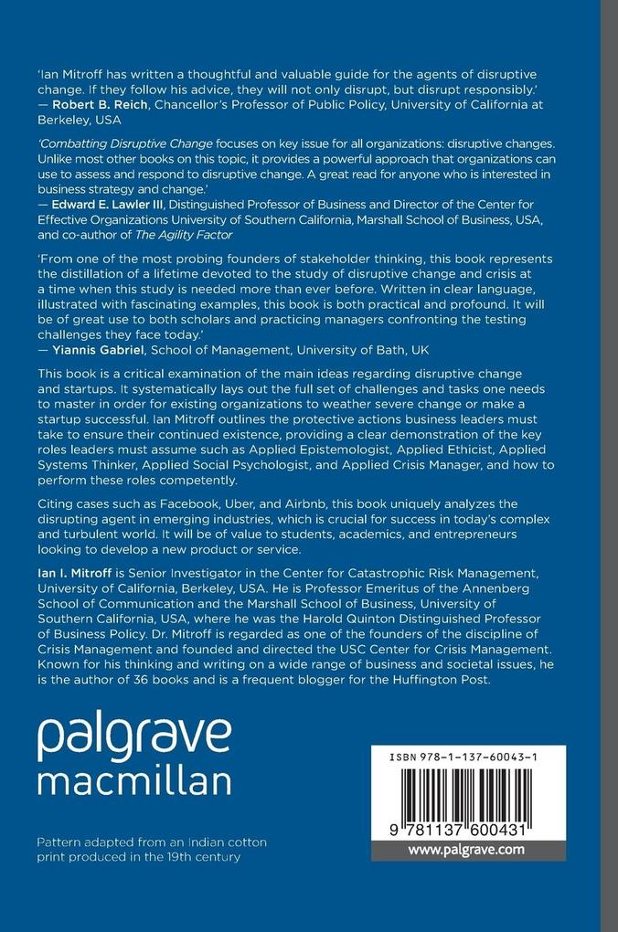 Weitere Ansicht: Combatting Disruptive Change | Ian I Mitroff