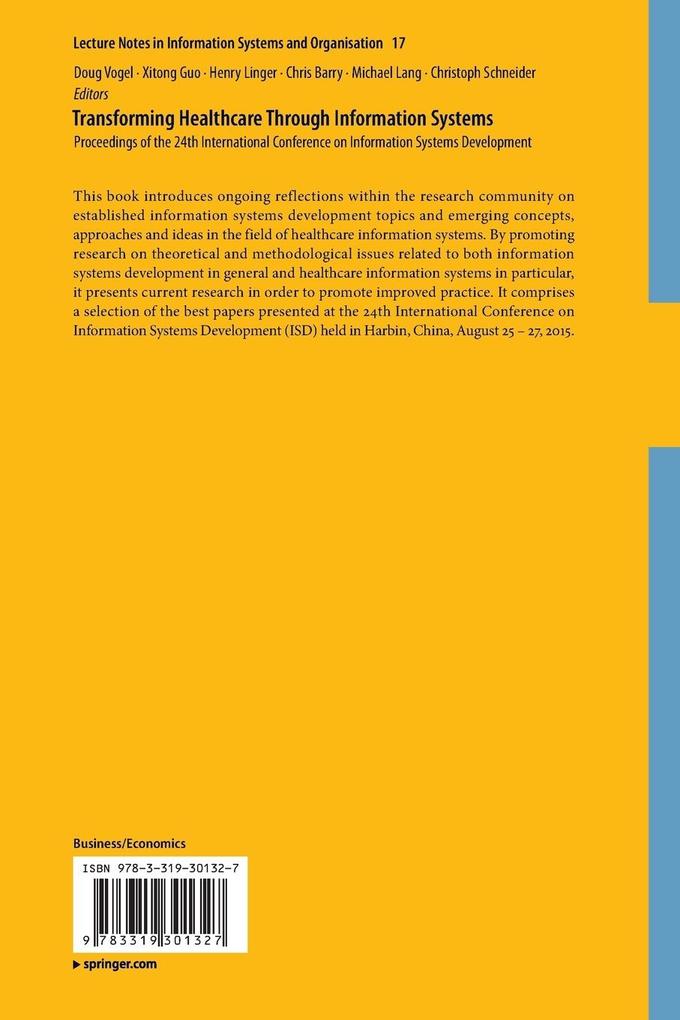 Weitere Ansicht: Transforming Healthcare Through Information Systems