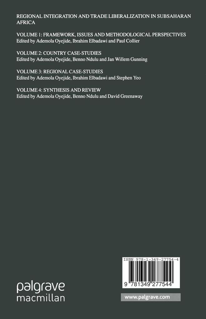 Weitere Ansicht: Regional Integration and Trade Liberalization in Subsaharan Africa