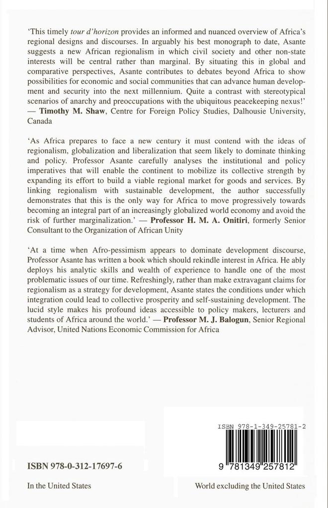 Weitere Ansicht: Regionalism and Africa's Development | S.K.B. Asante