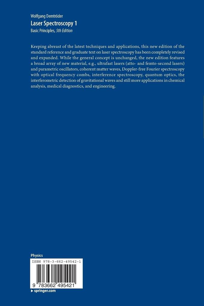 Weitere Ansicht: Laser Spectroscopy 1 | Wolfgang Demtröder