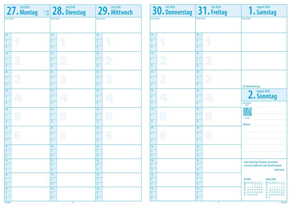 Weitere Ansicht: Universal-Schulplaner A5-Plus 2026/2027