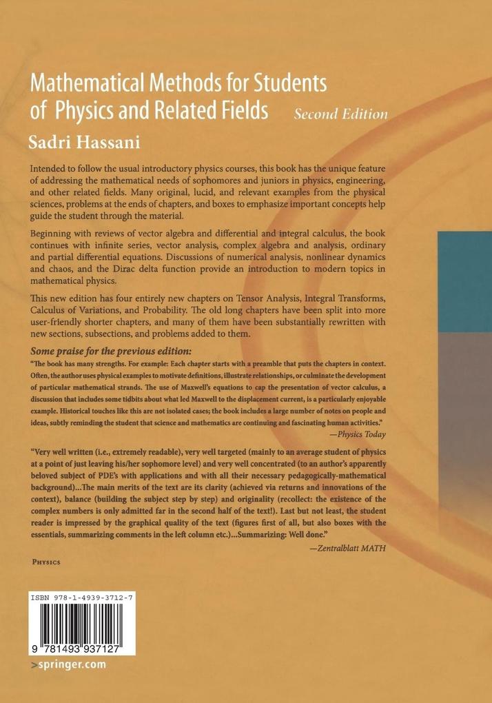 Weitere Ansicht: Mathematical Methods | Sadri Hassani