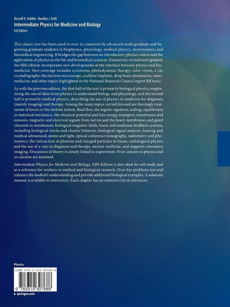 Weitere Ansicht: Intermediate Physics for Medicine and Biology | Russell K. Hobbie, Bradley J. Roth