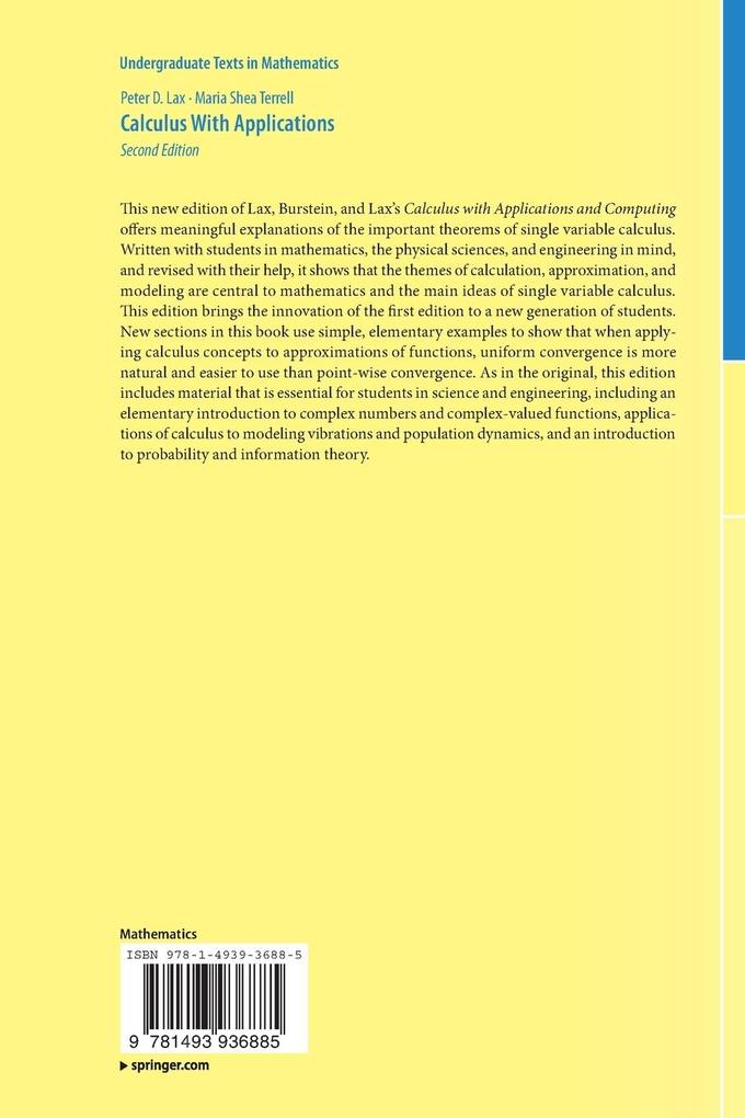 Weitere Ansicht: Calculus With Applications | Peter D. Lax, Maria Shea Terrell