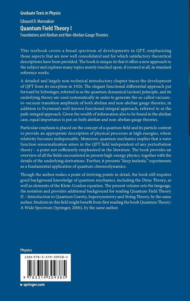 Weitere Ansicht: Quantum Field Theory I | Edouard B. Manoukian