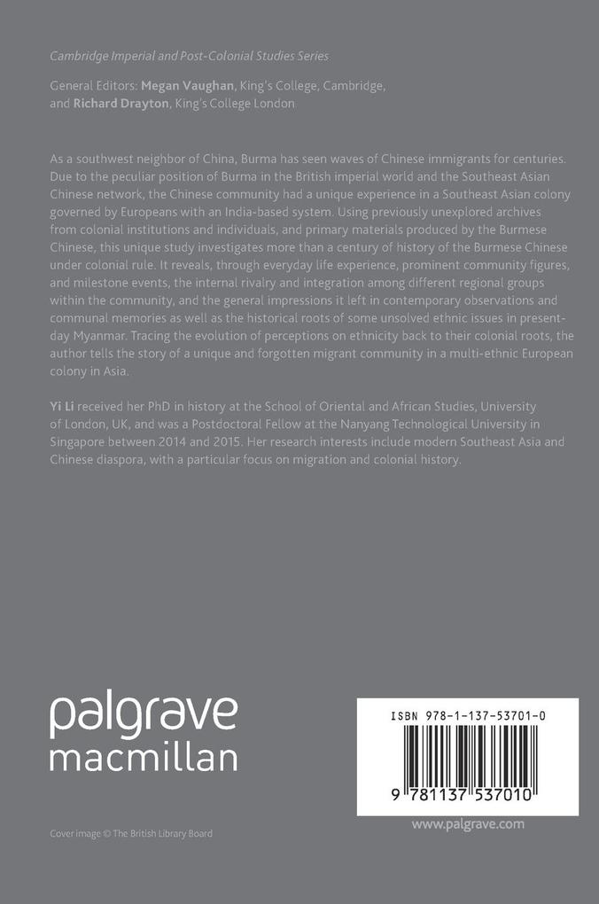 Weitere Ansicht: Chinese in Colonial Burma | Yi Li