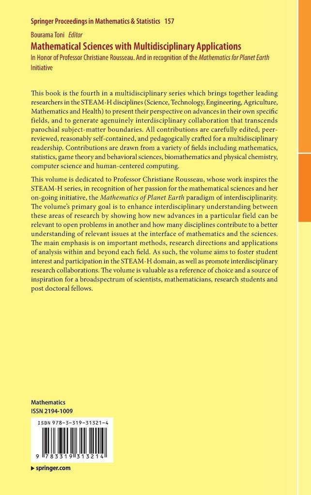 Weitere Ansicht: Mathematical Sciences with Multidisciplinary Applications