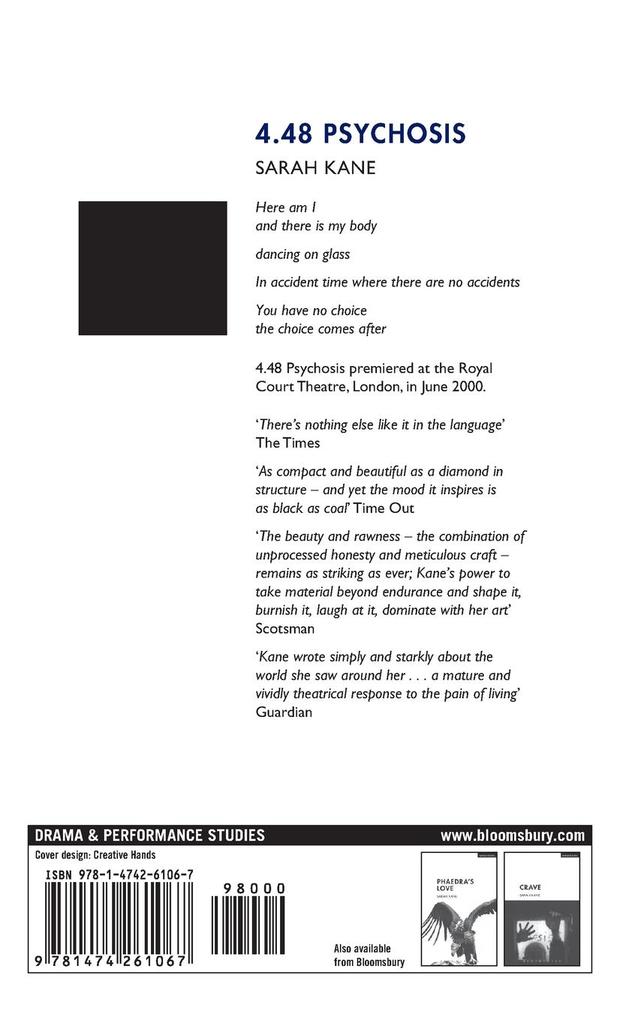 Weitere Ansicht: 4.48 Psychosis | Sarah Kane