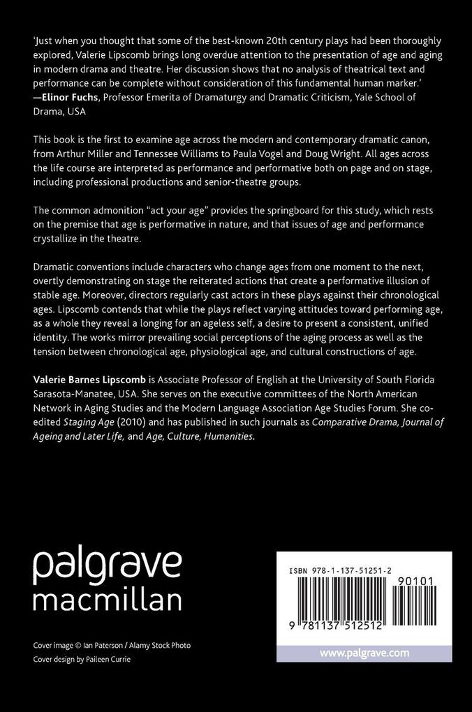 Weitere Ansicht: Performing Age in Modern Drama | Valerie Barnes Lipscomb