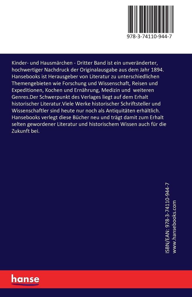 Weitere Ansicht: Kinder- und Hausmärchen | Jacob Grimm, Wilhelm Grimm