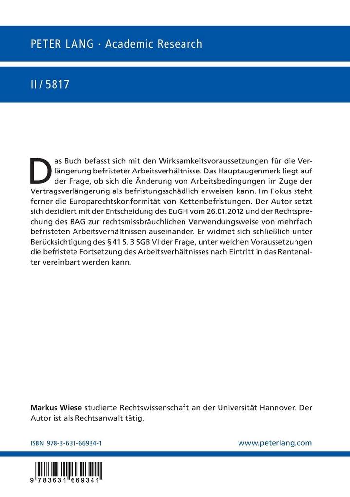 Weitere Ansicht: Mehrfach befristete Arbeitsverhältnisse | Markus Wiese