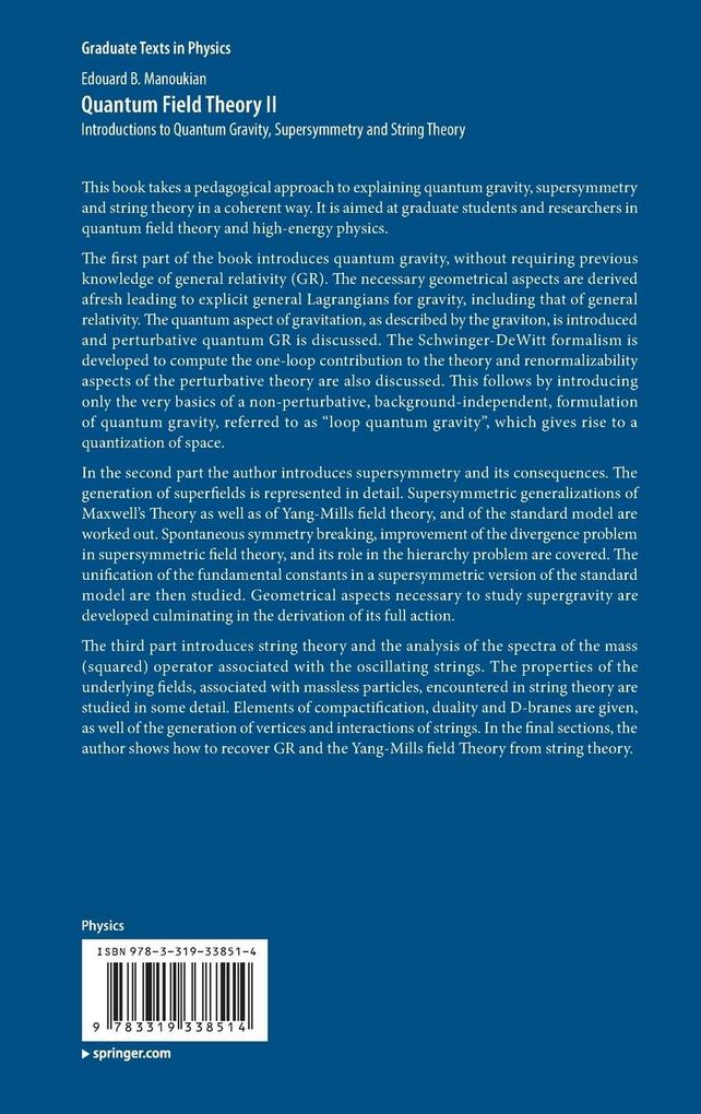 Weitere Ansicht: Quantum Field Theory II | Edouard B. Manoukian