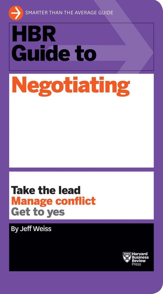 Produktbild: HBR Guide to Negotiating (HBR Guide Series) | Jeff Weiss