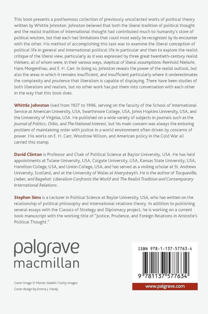Weitere Ansicht: Realism and the Liberal Tradition | Whittle Johnston