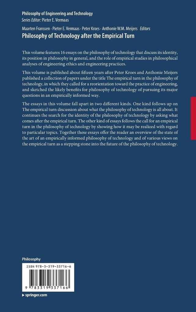 Weitere Ansicht: Philosophy of Technology after the Empirical Turn