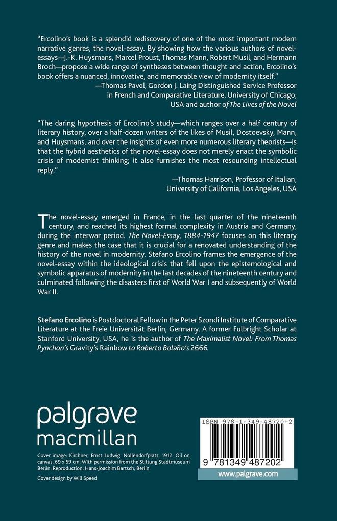 Weitere Ansicht: The Novel-Essay, 1884-1947 | S. Ercolino, S.tefano Ercolino