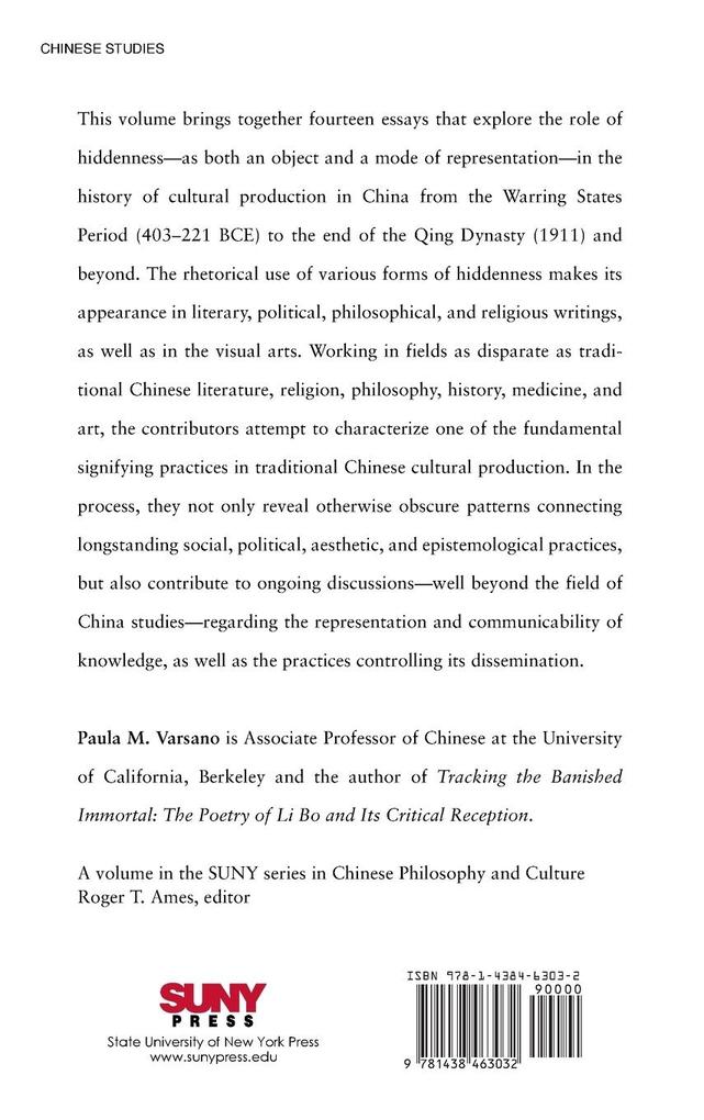 Weitere Ansicht: The Rhetoric of Hiddenness in Traditional Chinese Culture