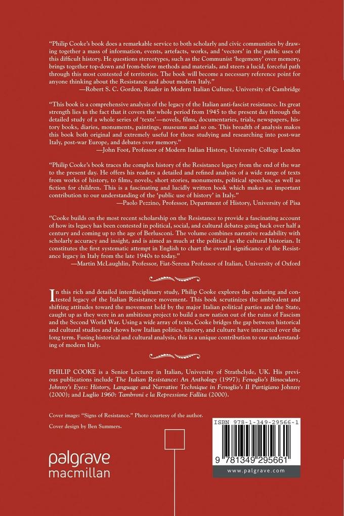 Weitere Ansicht: The Legacy of the Italian Resistance | Philip Cooke