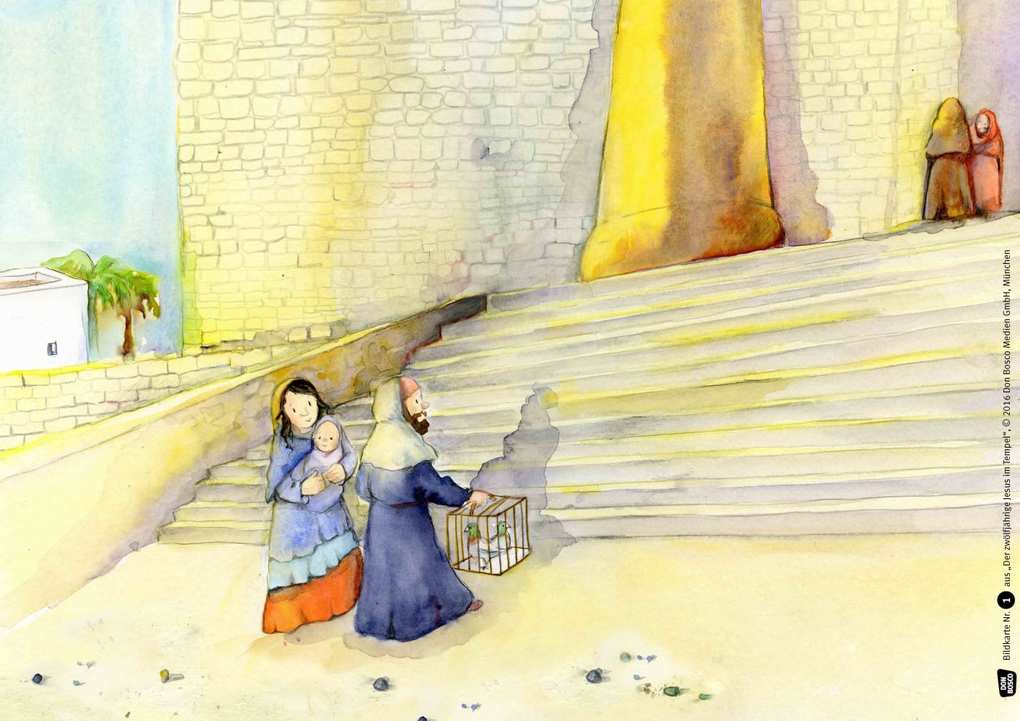 Weitere Ansicht: Der zwölfjährige Jesus im Tempel. Kamishibai Bildkartenset. | Monika Arnold