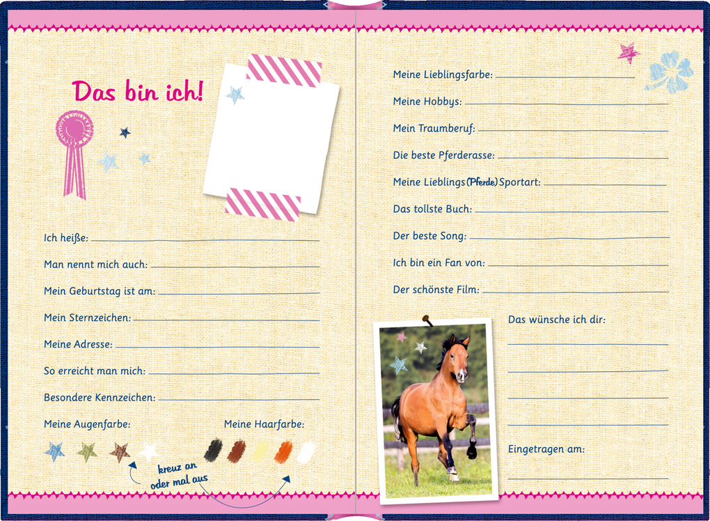 Weitere Ansicht: Freundebuch - Pferdefreunde - Meine Freundinnen und Freunde