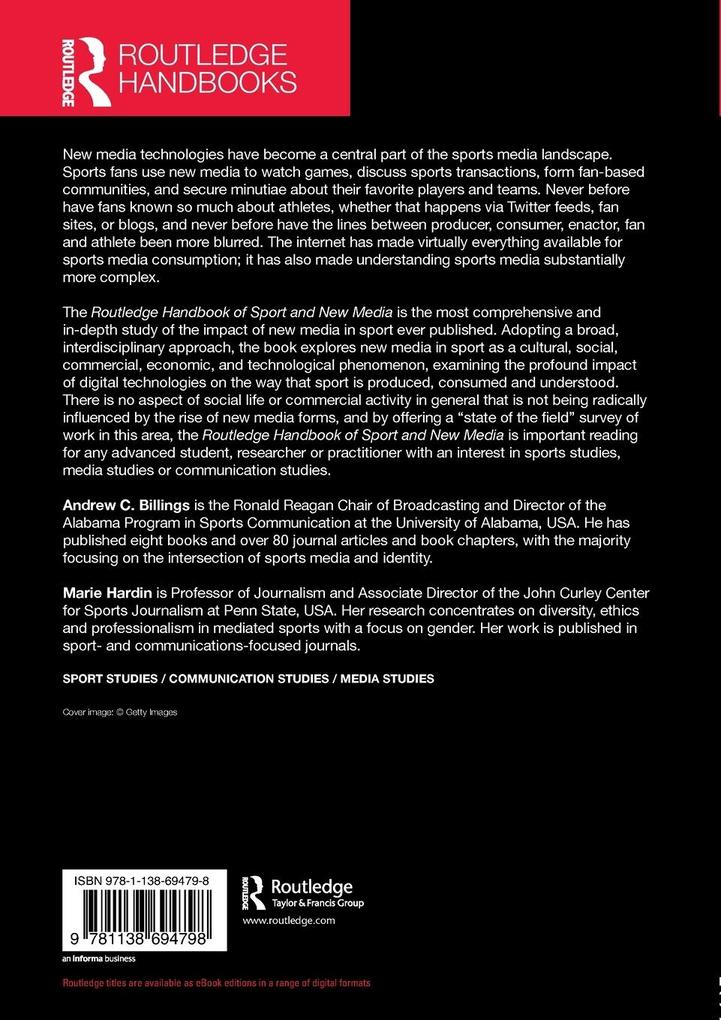 Weitere Ansicht: Routledge Handbook of Sport and New Media