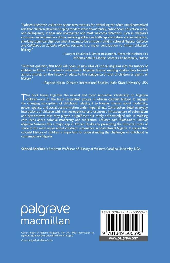 Weitere Ansicht: Children and Childhood in Colonial Nigerian Histories