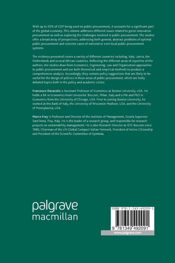 Weitere Ansicht: Public Procurement's Place in the World