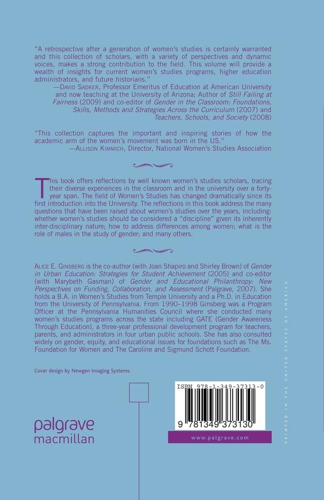 Weitere Ansicht: The Evolution of American Women's Studies | A. Ginsberg