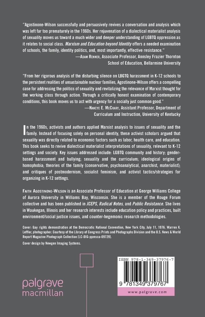 Weitere Ansicht: Marxism and Education beyond Identity | F. Agostinone-Wilson