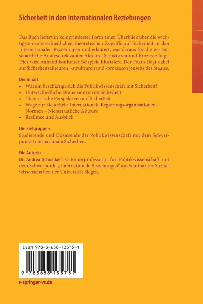 Weitere Ansicht: Sicherheit in den Internationalen Beziehungen | Andrea Schneiker