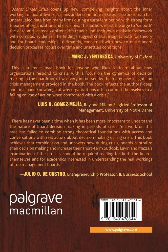 Weitere Ansicht: Boards Under Crisis | Carmelo Mazza, Alberto Lavin Fernandez