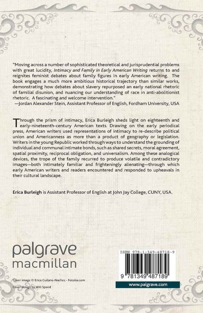Weitere Ansicht: Intimacy and Family in Early American Writing | E. Burleigh