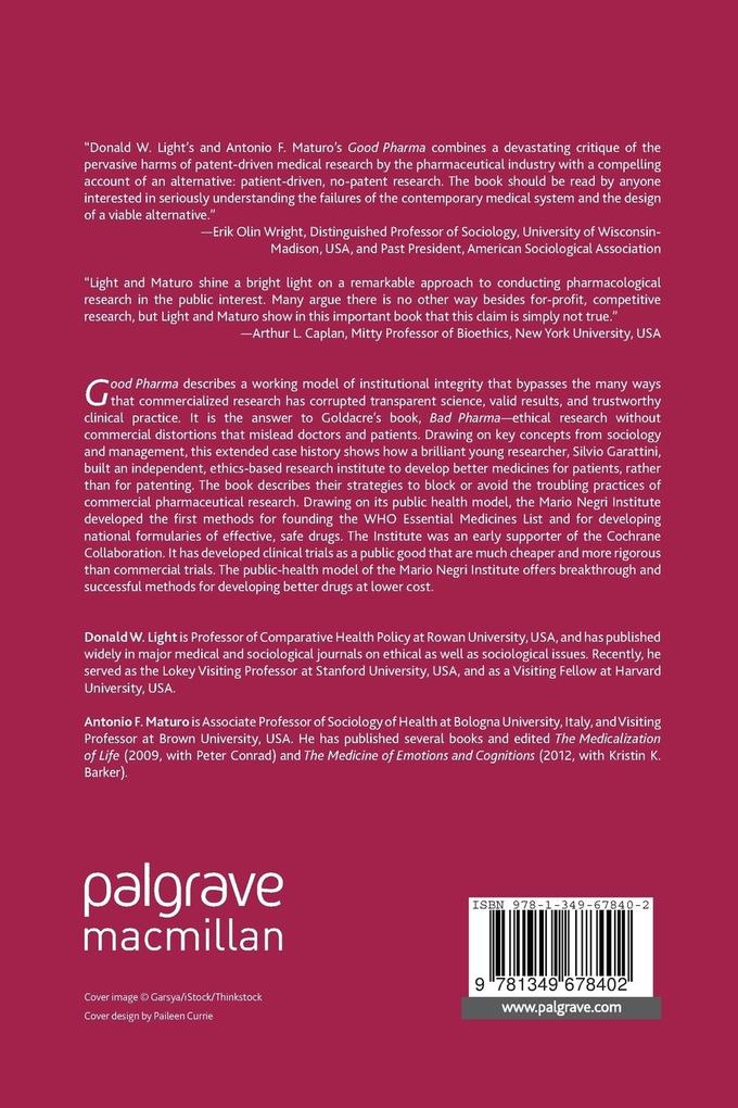 Weitere Ansicht: Good Pharma | Donald W. Light, Antonio F. Maturo