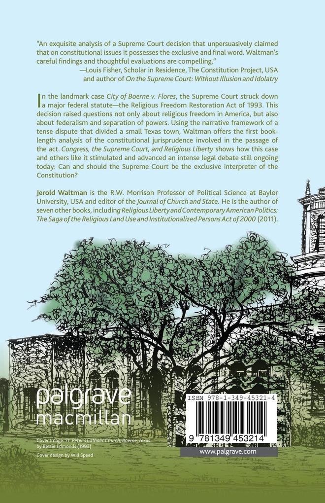 Weitere Ansicht: Congress, the Supreme Court, and Religious Liberty | J. Waltman