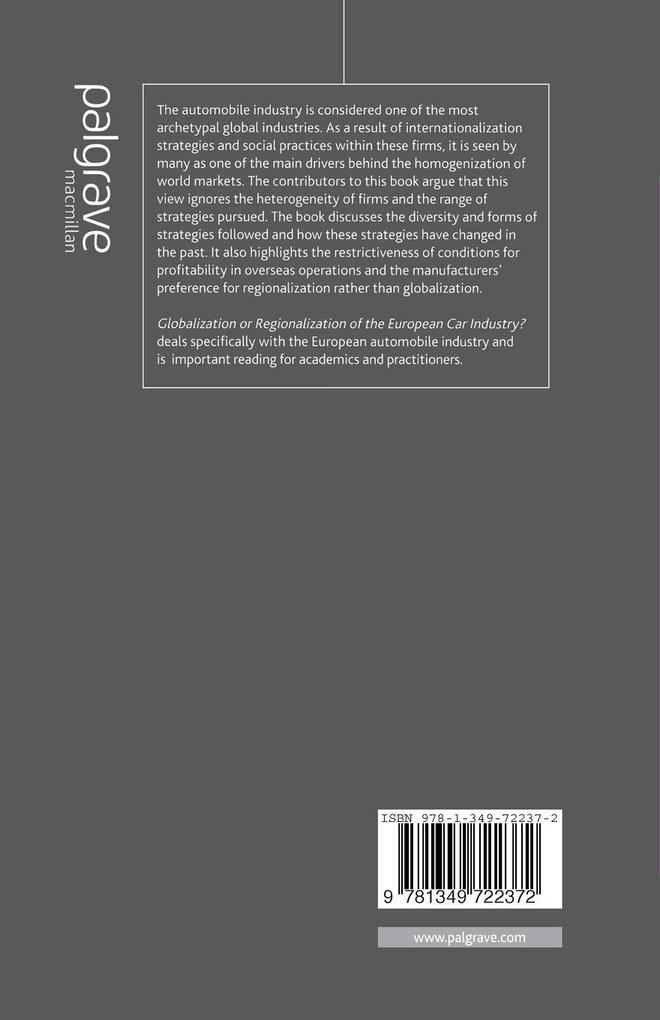 Weitere Ansicht: Globalization or Regionalization of the European Car Industry?