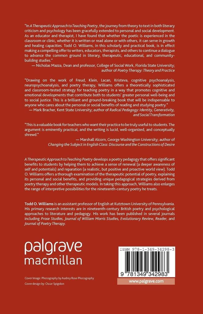 Weitere Ansicht: A Therapeutic Approach to Teaching Poetry | T. Williams