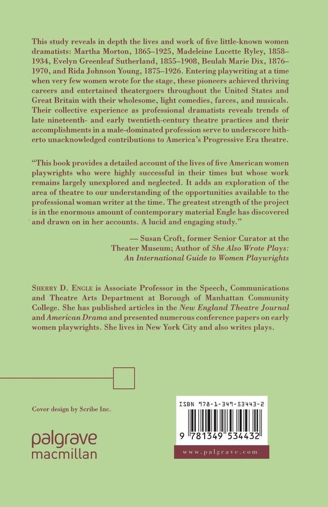Weitere Ansicht: New Women Dramatists in America, 1890-1920 | S. Engle